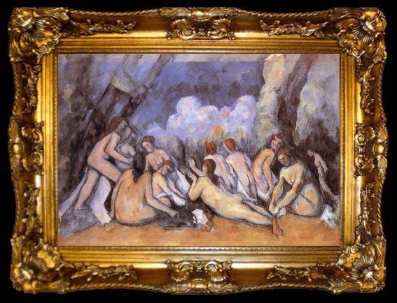framed  Paul Cezanne Ibe large batbers, ta009-2